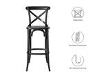 EEI-5563-BLK Gear Bar Stool By Modway