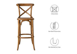 EEI-5563-WAL Gear Bar Stool By Modway