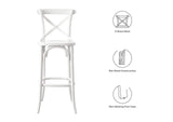 EEI-5563-WHI Gear Bar Stool By Modway