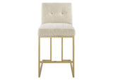EEI-5571-GLD-BEI Privy Upholstered Fabric Counter Stool Set Of 2 By Modway