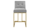 EEI-5571-GLD-LGR Privy Upholstered Fabric Counter Stool Set Of 2 By Modway