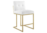 EEI-5571-GLD-WHI Privy Upholstered Fabric Counter Stool Set Of 2 By Modway