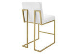 EEI-5571-GLD-WHI Privy Upholstered Fabric Counter Stool Set Of 2 By Modway