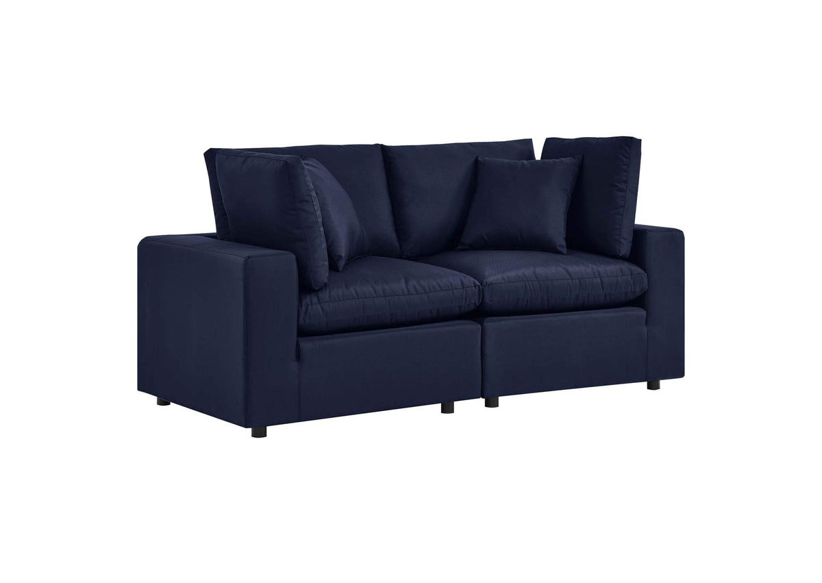 EEI-5576-NAV Commix Overstuffed Outdoor Patio Loveseat By Modway