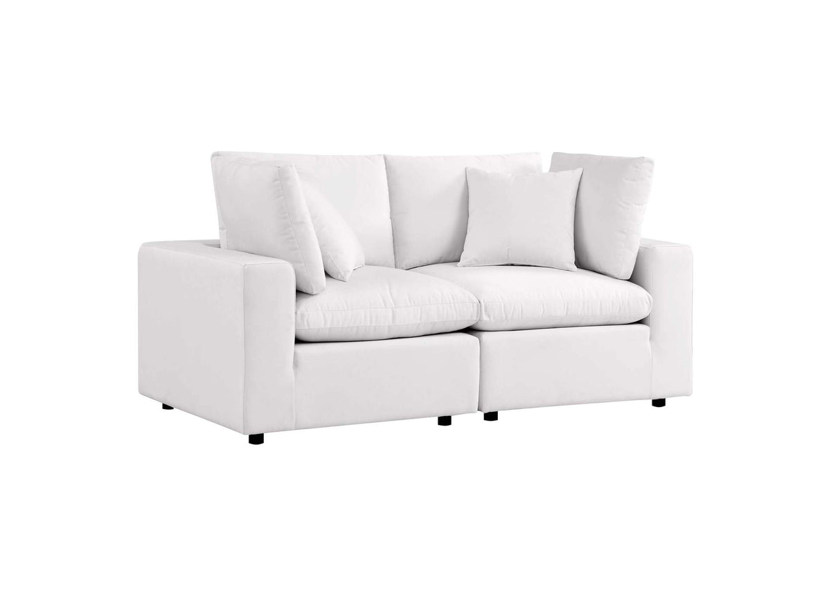 EEI-5576-WHI Commix Overstuffed Outdoor Patio Loveseat By Modway