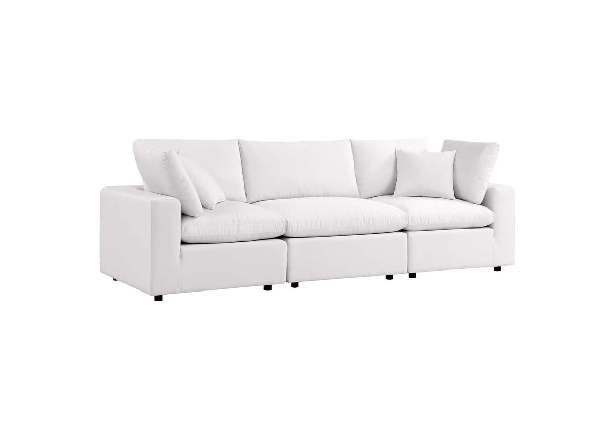 EEI-5578-WHI Commix Overstuffed Outdoor Patio Sofa By Modway