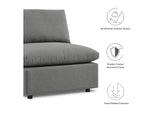 EEI-5587-CHA Commix 5 Piece Outdoor Patio Sectional Sofa By Modway