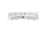 EEI-5587-WHI Commix 5 Piece Outdoor Patio Sectional Sofa By Modway
