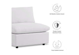 EEI-5587-WHI Commix 5 Piece Outdoor Patio Sectional Sofa By Modway