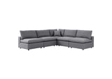 EEI-5588-SLA Commix 5 Piece Sunbrella® Outdoor Patio Sectional Sofa By Modway