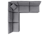 EEI-5588-SLA Commix 5 Piece Sunbrella® Outdoor Patio Sectional Sofa By Modway
