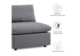 EEI-5588-SLA Commix 5 Piece Sunbrella® Outdoor Patio Sectional Sofa By Modway