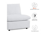 EEI-5588-WHI Commix 5 Piece Sunbrella® Outdoor Patio Sectional Sofa By Modway