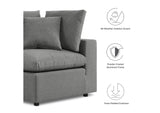 EEI-5589-CHA Commix 5 Piece Outdoor Patio Sectional Sofa By Modway