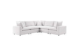 EEI-5589-WHI Commix 5 Piece Outdoor Patio Sectional Sofa By Modway