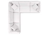 EEI-5589-WHI Commix 5 Piece Outdoor Patio Sectional Sofa By Modway