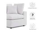 EEI-5589-WHI Commix 5 Piece Outdoor Patio Sectional Sofa By Modway