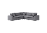 EEI-5590-SLA Commix 5 Piece Sunbrella® Outdoor Patio Sectional Sofa By Modway