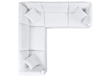 EEI-5590-WHI Commix 5 Piece Sunbrella® Outdoor Patio Sectional Sofa By Modway