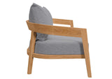 EEI-5601-NAT-GRY Brisbane Teak Wood Outdoor Patio Loveseat By Modway