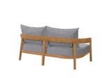 EEI-5601-NAT-GRY Brisbane Teak Wood Outdoor Patio Loveseat By Modway
