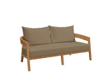 EEI-5601-NAT-LBR Brisbane Teak Wood Outdoor Patio Loveseat By Modway