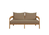 EEI-5601-NAT-LBR Brisbane Teak Wood Outdoor Patio Loveseat By Modway