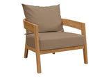 EEI-5602-NAT-LBR Brisbane Teak Wood Outdoor Patio Armchair By Modway