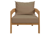 EEI-5602-NAT-LBR Brisbane Teak Wood Outdoor Patio Armchair By Modway