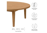 EEI-5603-NAT Brisbane Teak Wood Outdoor Patio Coffee Table By Modway