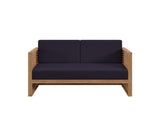 EEI-5605-NAT-NAV Carlsbad Teak Wood Outdoor Patio Loveseat By Modway