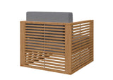 EEI-5606-NAT-GRY Carlsbad Teak Wood Outdoor Patio Armchair By Modway