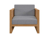 EEI-5606-NAT-GRY Carlsbad Teak Wood Outdoor Patio Armchair By Modway