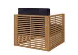 EEI-5606-NAT-NAV Carlsbad Teak Wood Outdoor Patio Armchair By Modway
