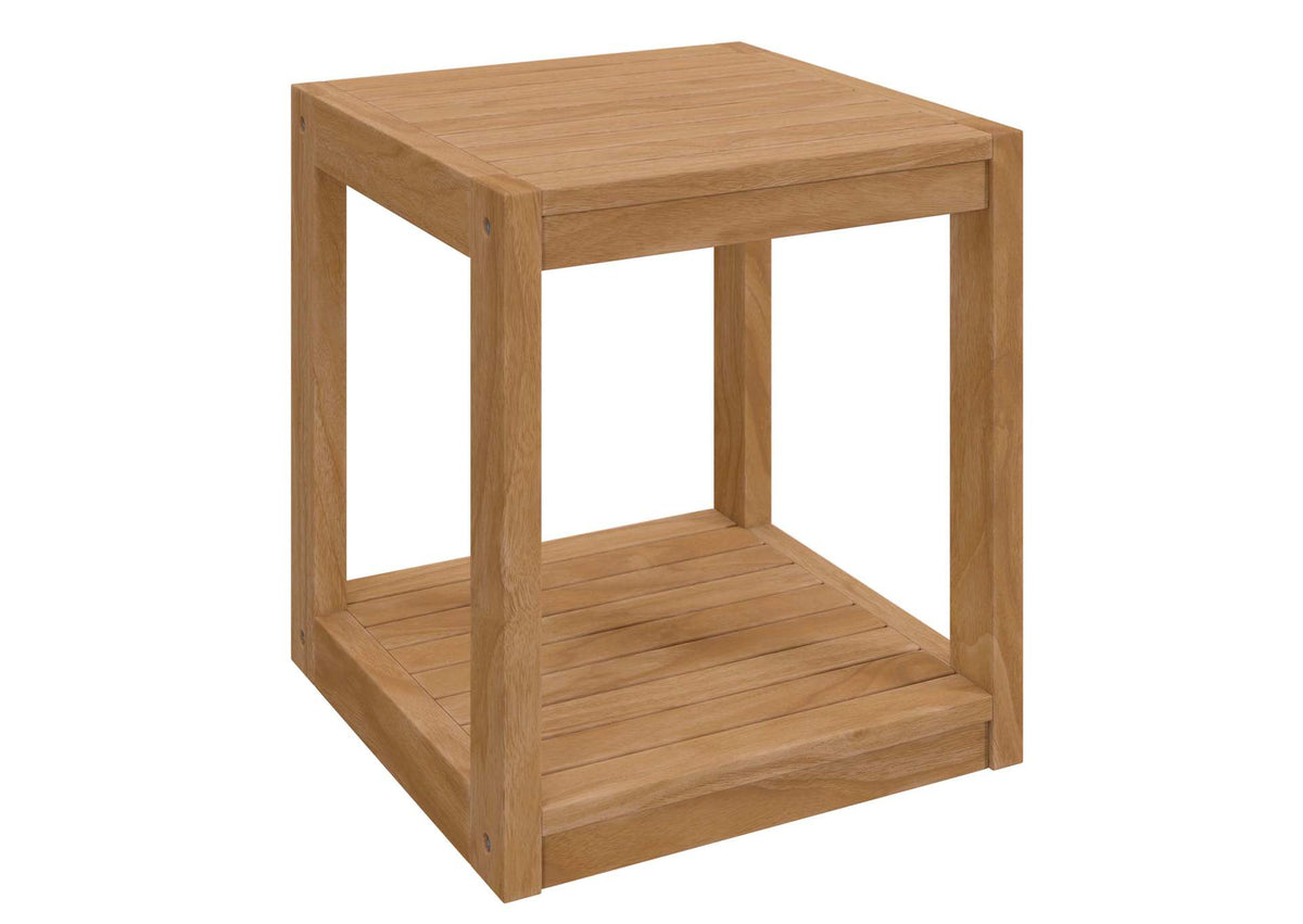 EEI-5607-NAT Carlsbad Teak Wood Outdoor Patio Side Table By Modway