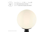 EEI-5621-WHI-BLK Apex Glass Globe Glass Table Lamp By Modway