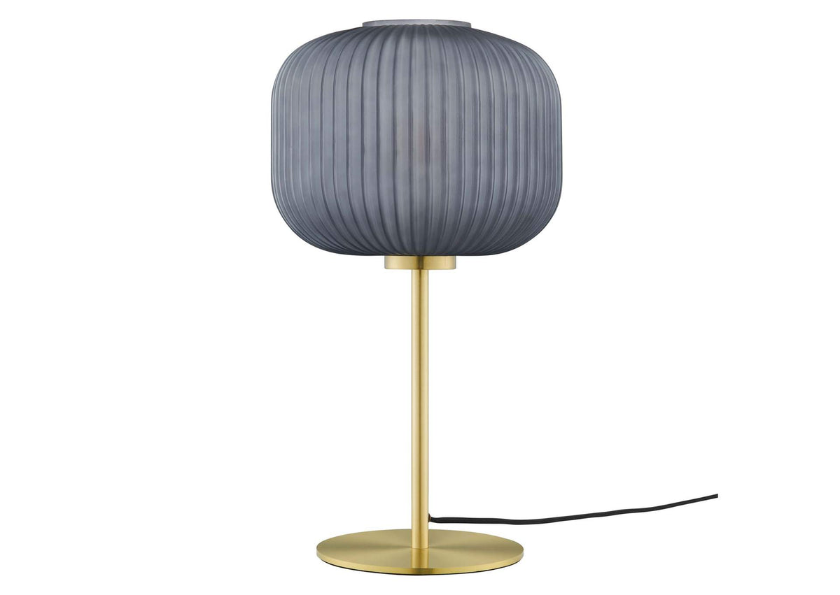 EEI-5622-BLK-SBR Reprise Glass Sphere Glass And Metal Table Lamp By Modway