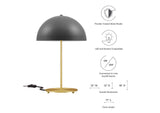 EEI-5629-GRY-SBR Ideal Metal Table Lamp By Modway