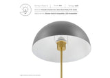 EEI-5629-GRY-SBR Ideal Metal Table Lamp By Modway