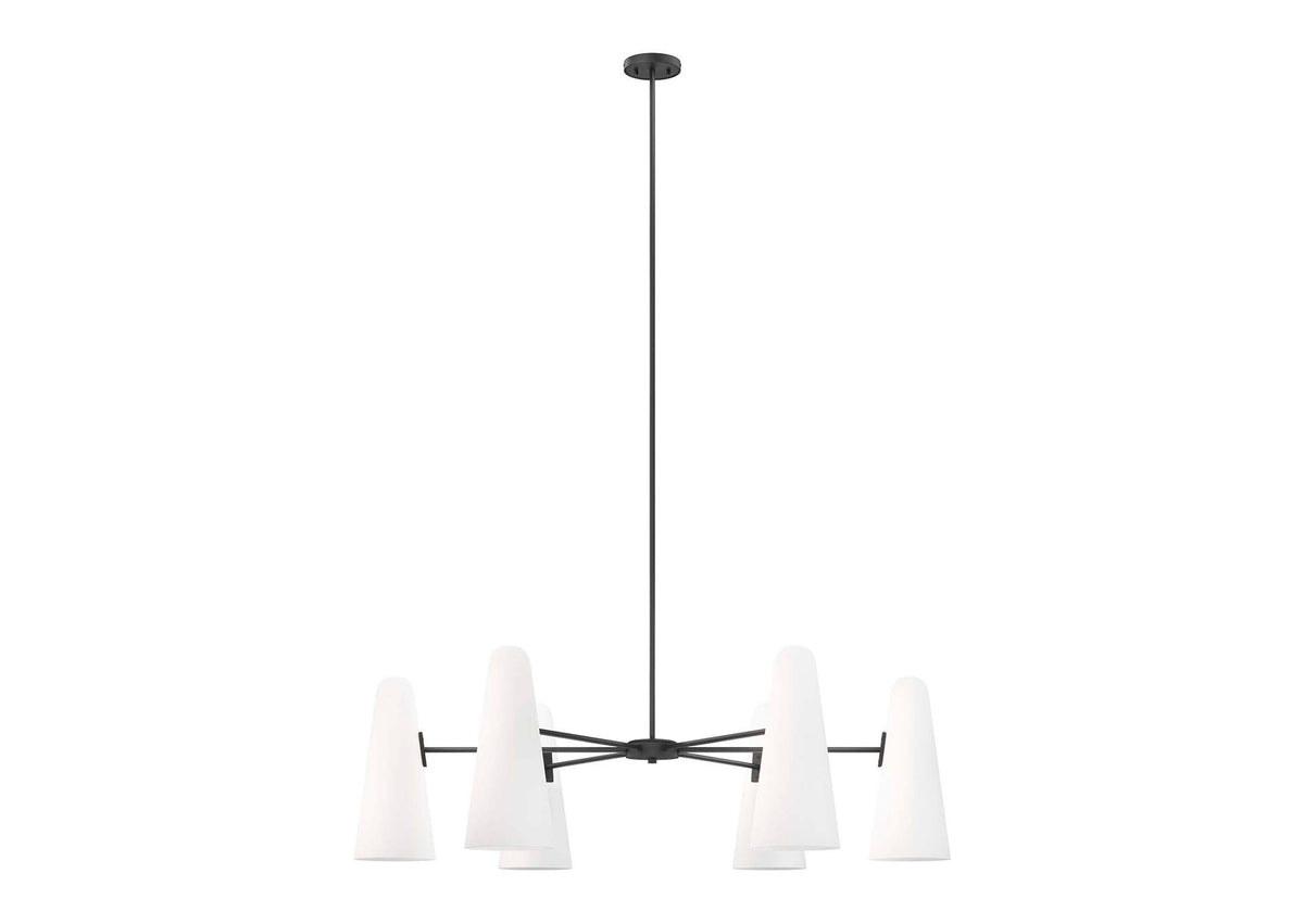 EEI-5648-OPA-BLK Beacon 6-Light Chandelier By Modway