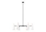 EEI-5648-OPA-BLK Beacon 6-Light Chandelier By Modway