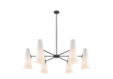 EEI-5648-OPA-BLK Beacon 6-Light Chandelier By Modway