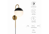 EEI-5654-OPA-SBR Stellar 1-Light Wall Sconce By Modway