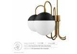 EEI-5658-OPA-SBR Stellar 5-Light Chandelier By Modway