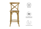 EEI-5667-NAT Gear Counter Stool By Modway