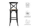 EEI-5668-BLK Gear Bar Stool By Modway