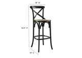 EEI-5668-BLK Gear Bar Stool By Modway