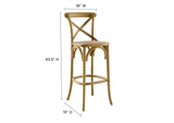 EEI-5668-NAT Gear Bar Stool By Modway
