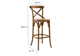 EEI-5668-WAL Gear Bar Stool By Modway