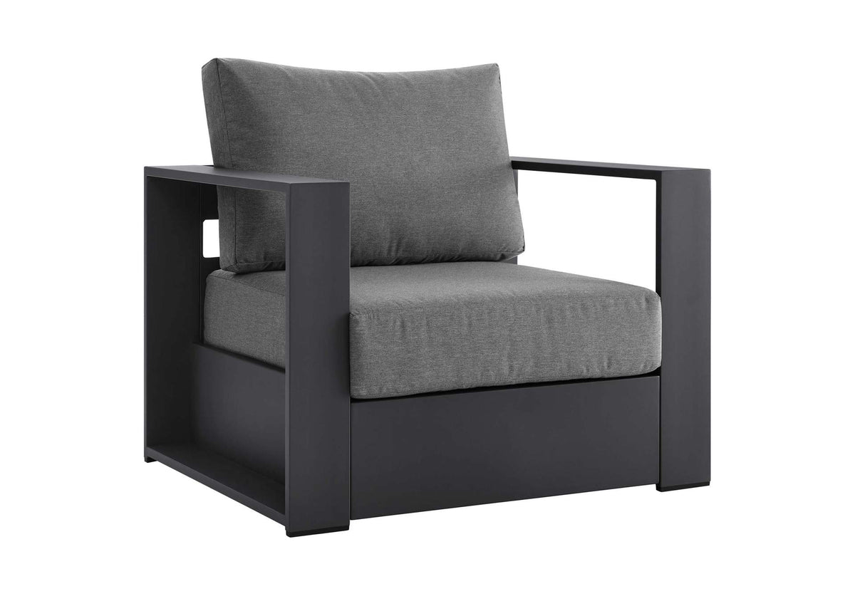 EEI-5675-GRY-CHA Tahoe Outdoor Patio Powder-Coated Aluminum Armchair By Modway